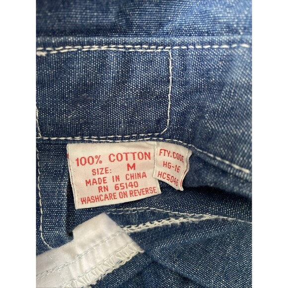 Chennachi Pleated Tapered Denim Carpenter Bib Overalls - Picture 10 of 10